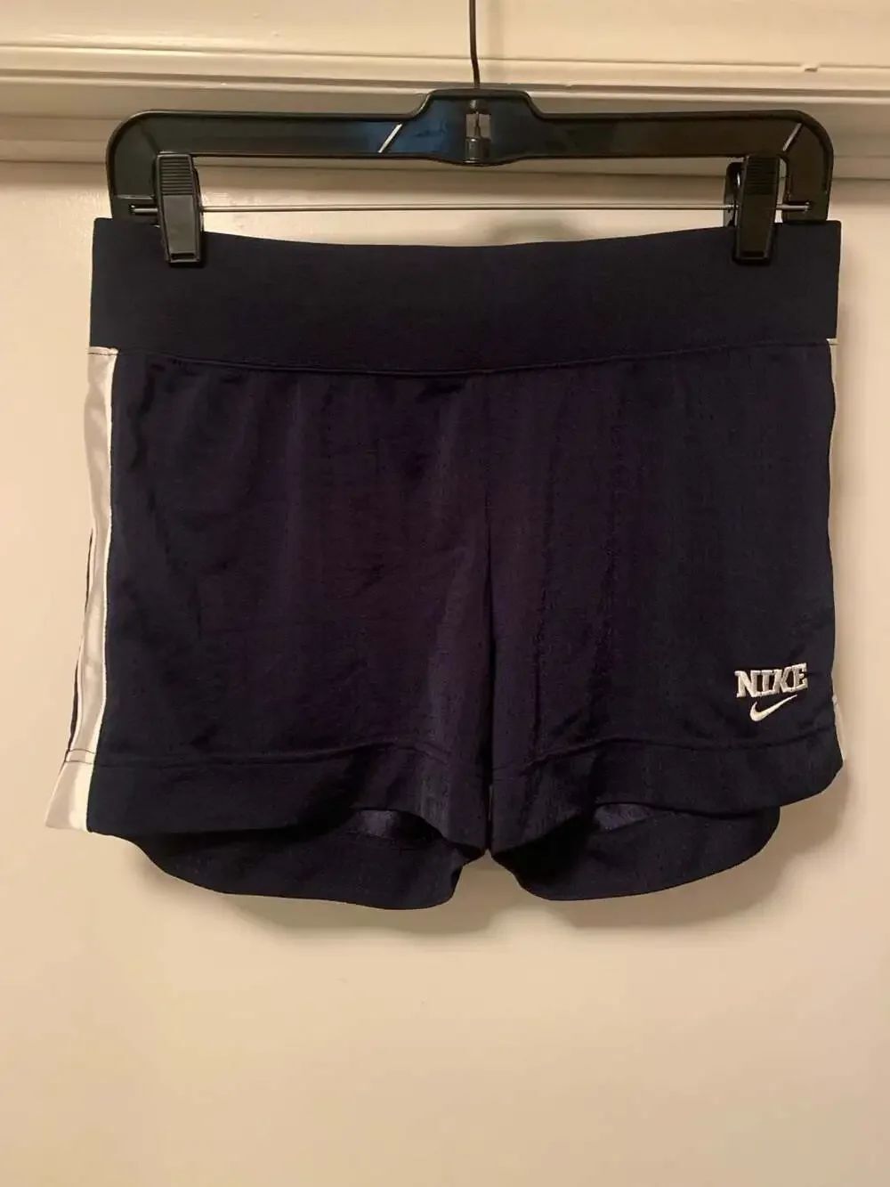 Vintage Nike Youth Athletic Mesh Running Shorts Navy Blue Size M (8-10)